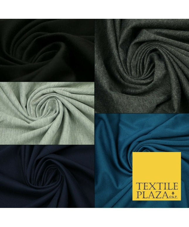 Luxury Plain Stretch Ponti Ponte Roma Jersey Fabric 58" Dress Skirt Knit Craft