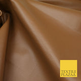 TAN Luxury Faux Leather Fabric Felt Backed PVC Fire Retardant Upholstery 1721