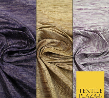 Luxury Tweed Weave Textured Slubbed Dupion 100% PURE SILK Fabric 3 COLOURS 49"