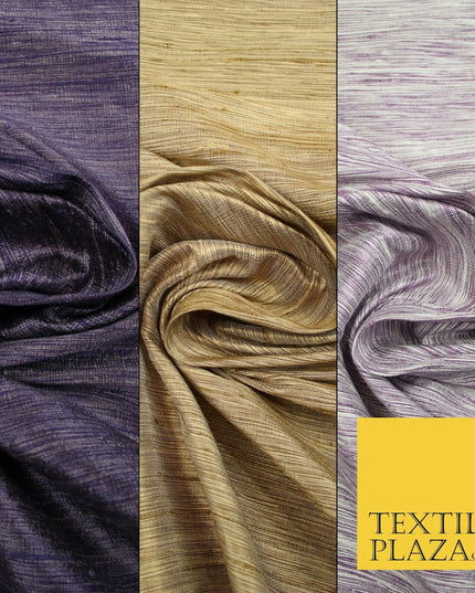 Luxury Tweed Weave Textured Slubbed Dupion 100% PURE SILK Fabric 3 COLOURS 49"