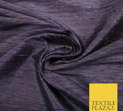 Luxury Tweed Weave Textured Slubbed Dupion 100% PURE SILK Fabric 3 COLOURS 49"