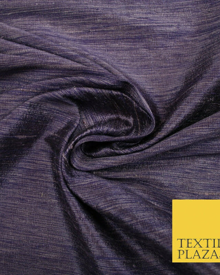 Luxury Tweed Weave Textured Slubbed Dupion 100% PURE SILK Fabric 3 COLOURS 49"