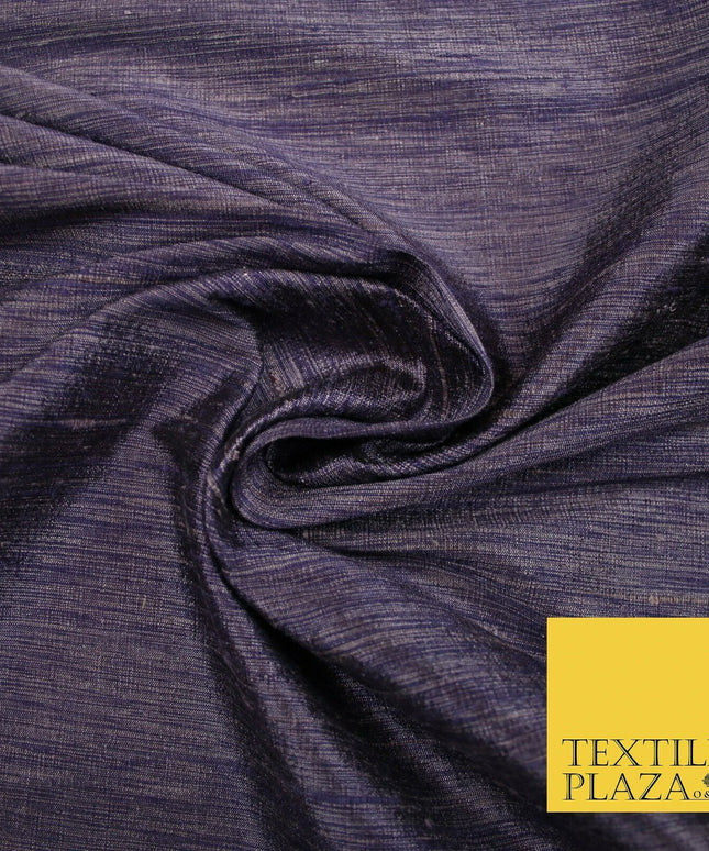 Luxury Tweed Weave Textured Slubbed Dupion 100% PURE SILK Fabric 3 COLOURS 49"