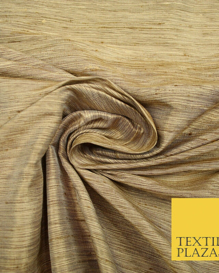 Luxury Tweed Weave Textured Slubbed Dupion 100% PURE SILK Fabric 3 COLOURS 49"