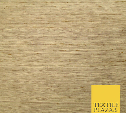 Luxury Tweed Weave Textured Slubbed Dupion 100% PURE SILK Fabric 3 COLOURS 49"