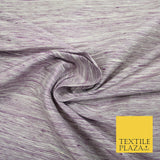Luxury Tweed Weave Textured Slubbed Dupion 100% PURE SILK Fabric 3 COLOURS 49"