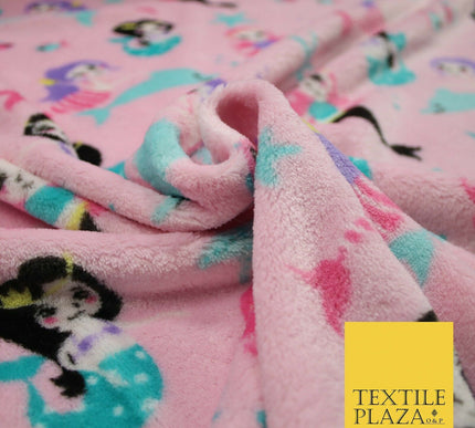 Mythical Mermaid Dolphin Stars SUPER SOFT Printed Cuddle Fleece Blankets Craft