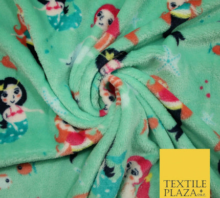 Mythical Mermaid Dolphin Stars SUPER SOFT Printed Cuddle Fleece Blankets Craft