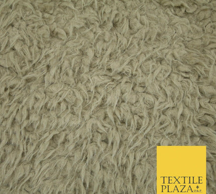 Stone Pink Mint Premium Soft Furry Shaggy Fur Fleece Fabric Material Sherpa 60"