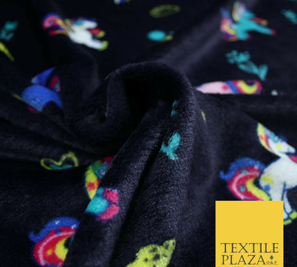 Magical Unicorn Rainbows Hearts SUPER SOFT Printed Cuddle Fleece Blankets Craft