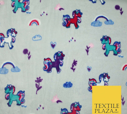 Magical Unicorn Rainbows Hearts SUPER SOFT Printed Cuddle Fleece Blankets Craft