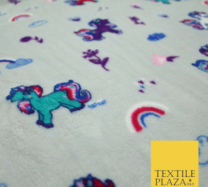 Magical Unicorn Rainbows Hearts SUPER SOFT Printed Cuddle Fleece Blankets Craft
