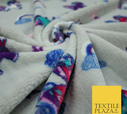Magical Unicorn Rainbows Hearts SUPER SOFT Printed Cuddle Fleece Blankets Craft