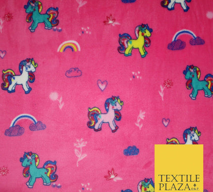 Magical Unicorn Rainbows Hearts SUPER SOFT Printed Cuddle Fleece Blankets Craft