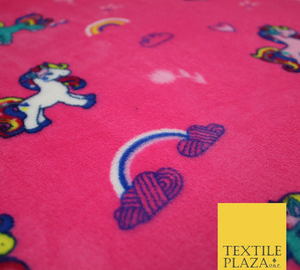 Magical Unicorn Rainbows Hearts SUPER SOFT Printed Cuddle Fleece Blankets Craft