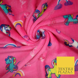 Magical Unicorn Rainbows Hearts SUPER SOFT Printed Cuddle Fleece Blankets Craft