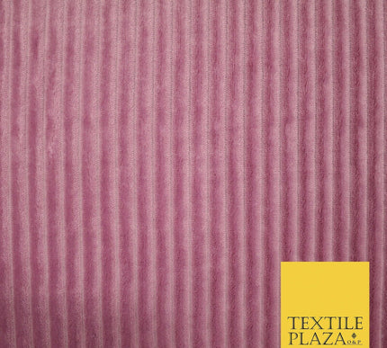 Premium Super Soft Ribbed Line Striped Cuddle Fleece Fabric Blankets Dress Craft