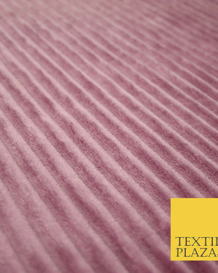 Premium Super Soft Ribbed Line Striped Cuddle Fleece Fabric Blankets Dress Craft
