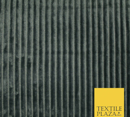 Premium Super Soft Ribbed Line Striped Cuddle Fleece Fabric Blankets Dress Craft