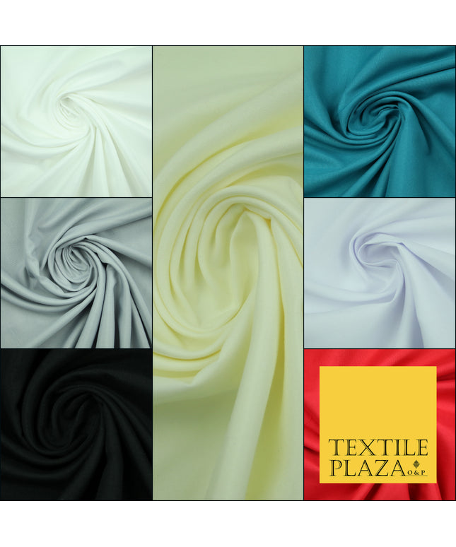 Plain Smooth 100% Polyester 230cm EXTRA WIDE Sheeting Fabric Material 7 COLOURS
