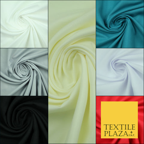 Plain Smooth 100% Polyester 230cm EXTRA WIDE Sheeting Fabric Material 7 COLOURS