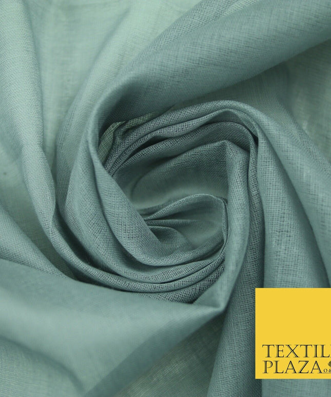 Plain Weave 100% COTTON MUSLIN MALMAL Soft Fabric Material F74 ALL COLOURS 44"