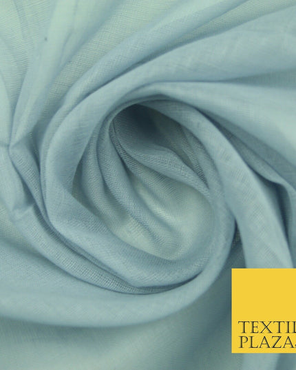 Plain Weave 100% COTTON MUSLIN MALMAL Soft Fabric Material F74 ALL COLOURS 44"