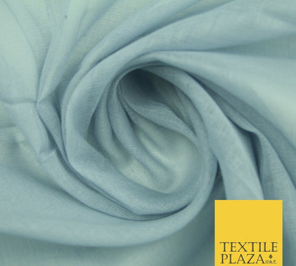 Plain Weave 100% COTTON MUSLIN MALMAL Soft Fabric Material F74 ALL COLOURS 44"