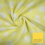 Yellow Summer Happy Smiling Sun Brushed Cotton Winceyette Flannel Fabric 58"5076