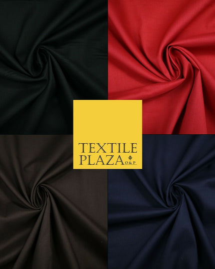 PREMIUM LAWN 100% PURE COTTON VOILE PLAIN SOFT FABRIC DRESS CRAFT MATERIAL 54"