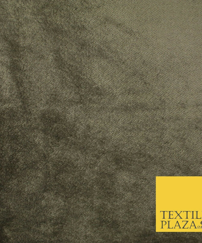 Luxury Super Soft Taupe Brown Plush Suede Backed Short Pile Faux Fur Fabric 1983