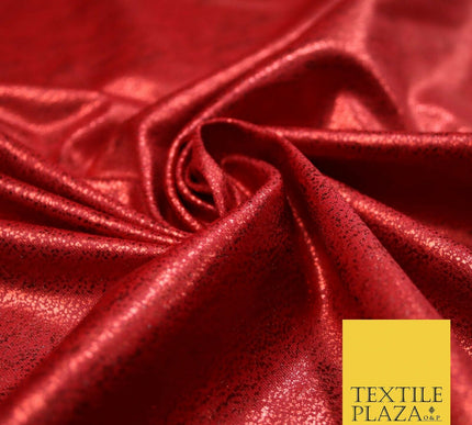 RED Metallic Smoked Micro Snake Print Stretch Jersey Fabric Dress Craft 5088