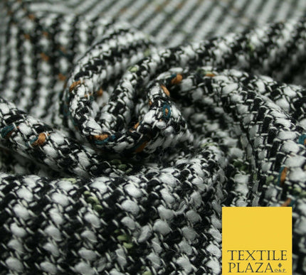 Black White Diagonal Striped Polyester Wool Fabric Material Craft Dress 5079