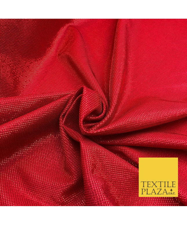 Red Lurex Textured Shimmer Fabric 2 Way Stretch Backdrop Dance Sparkle GG791