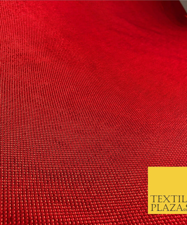 Red Lurex Textured Shimmer Fabric 2 Way Stretch Backdrop Dance Sparkle GG791