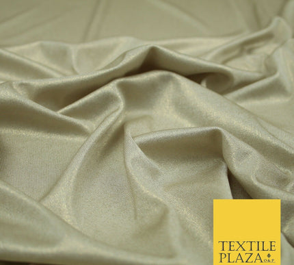 Luxury Nude Peach Champagne Gold Foil Slinky Stretch JerseyDress Fabric Backdrop