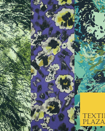 Floral Animal Printed Fine Silky Satin Crepe Polyester Summer Dress Fabric Shiny