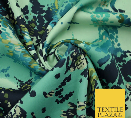 Floral Animal Printed Fine Silky Satin Crepe Polyester Summer Dress Fabric Shiny