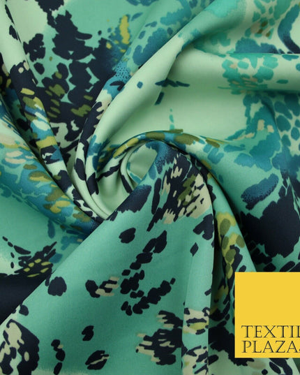 Floral Animal Printed Fine Silky Satin Crepe Polyester Summer Dress Fabric Shiny