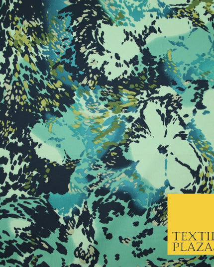 Floral Animal Printed Fine Silky Satin Crepe Polyester Summer Dress Fabric Shiny