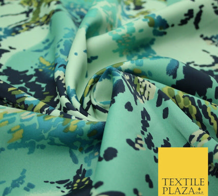 Floral Animal Printed Fine Silky Satin Crepe Polyester Summer Dress Fabric Shiny