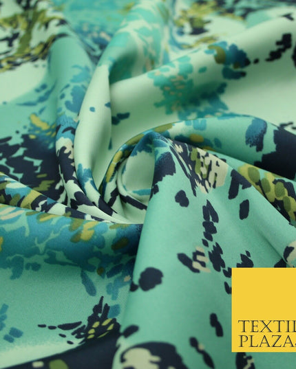 Floral Animal Printed Fine Silky Satin Crepe Polyester Summer Dress Fabric Shiny