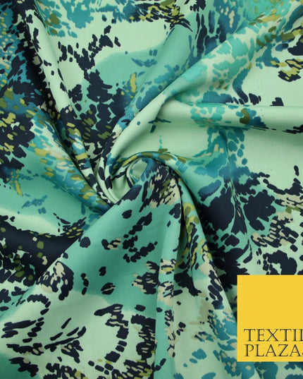 Floral Animal Printed Fine Silky Satin Crepe Polyester Summer Dress Fabric Shiny