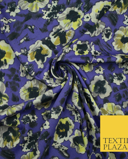 Floral Animal Printed Fine Silky Satin Crepe Polyester Summer Dress Fabric Shiny