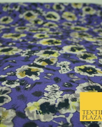 Floral Animal Printed Fine Silky Satin Crepe Polyester Summer Dress Fabric Shiny