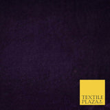 Dark Purple Soft Plain Stretch Velvet Fabric Dress Material Craft- 58" 1900