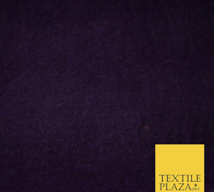 Dark Purple Soft Plain Stretch Velvet Fabric Dress Material Craft- 58" 1900