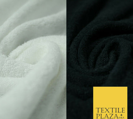 Light Plain Stretch One Sided Towelling (Terry) Fabric Jersey Knit Fabric 63"