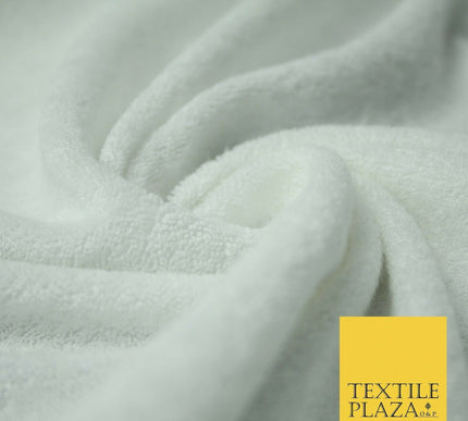 Light Plain Stretch One Sided Towelling (Terry) Fabric Jersey Knit Fabric 63"