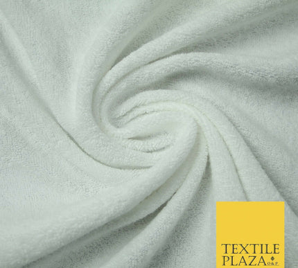 Light Plain Stretch One Sided Towelling (Terry) Fabric Jersey Knit Fabric 63"